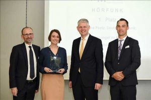 Kategorie Hörfunk Gewinnerin Katharina Peetz (Deutschlandfunk)
